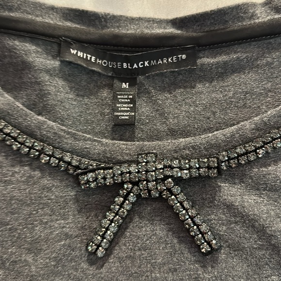 White House Black Market Tops - WHBM Gray Shirt Size M